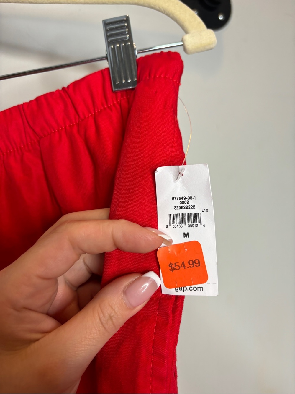 Gap Poplin Easy Double-Knee Barrel Pants M Red - Picture 5 of 10